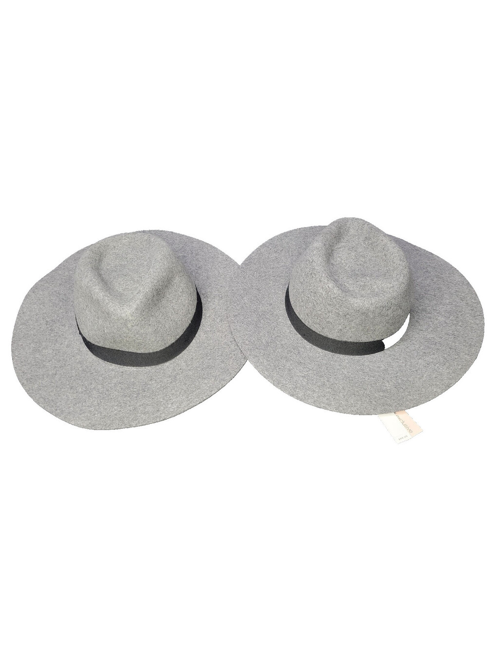 Lot of 2 Aqua Bloomingdales Womens Woven Hat Wide Brim Floppy Gray 100% Wool